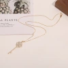 S925 sterling silver niche design new Chinese knot key collarbone chain micro-inlay best-selling necklace as a gift for your girlfriend details Picture